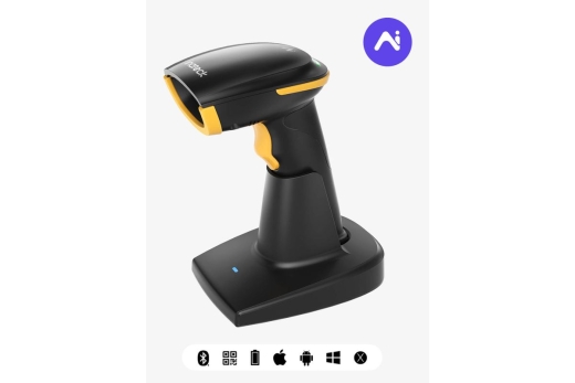 inateck Barcodescanner BCST-36 Black 2D QR kabellos, Bluet.
