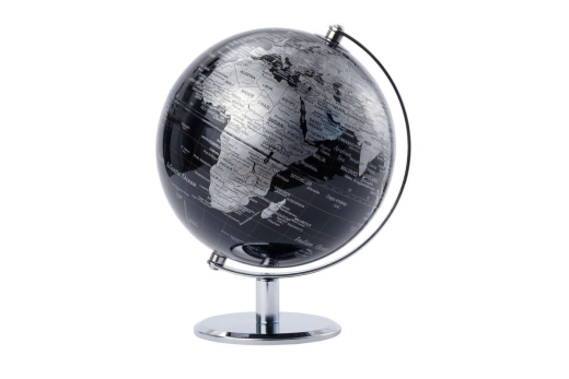 TROIKA Globus LUNAR schwarz, silberfarben
