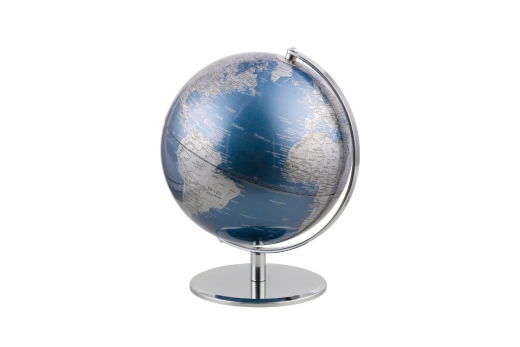 TROIKA Globus PLANET metallic-blau, silberfarben