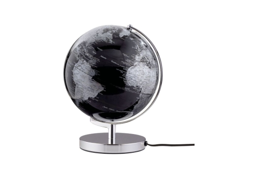 TROIKA Globus TERRA LIGHT schwarz, silberfarben