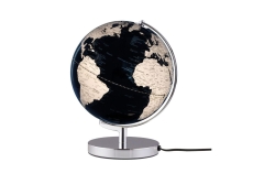 TROIKA Globus TERRA LIGHT schwarz, silberfarben
