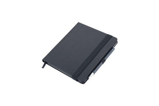 TROIKA Notizblock BLACK SLIMPAD A5 dunkelblauer Stift