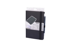TROIKA Notizblock BLACK SLIMPAD A5 dunkelblauer Stift
