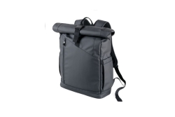 TROIKA Roll Top Rucksack TROIKA BLACK ROLL TOP