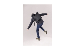 TROIKA Roll Top Rucksack TROIKA BLACK ROLL TOP