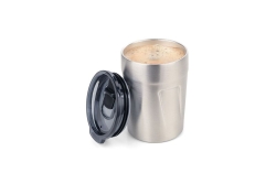 TROIKA Thermobecher ESPRESSO DOPPIO silberfarben