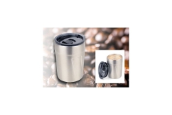 TROIKA Thermobecher ESPRESSO DOPPIO silberfarben