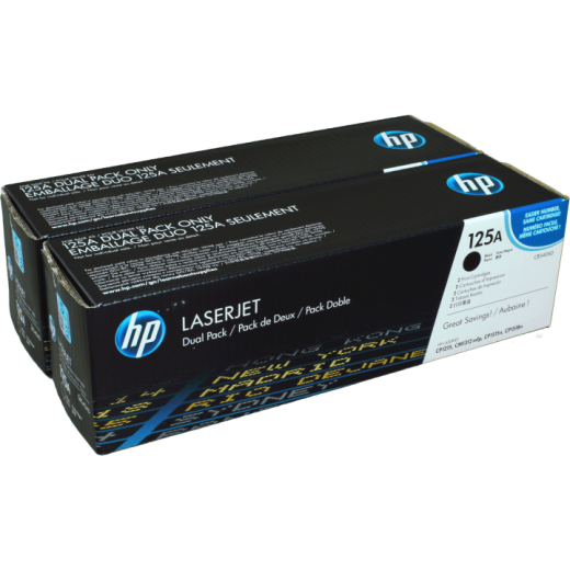 2 HP Toner CB540AD 125A Doppelpack schwarz