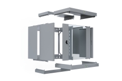 EFB 19 Wandgehäuse X-Rack mit Glastür 400-600mm 12HE grau