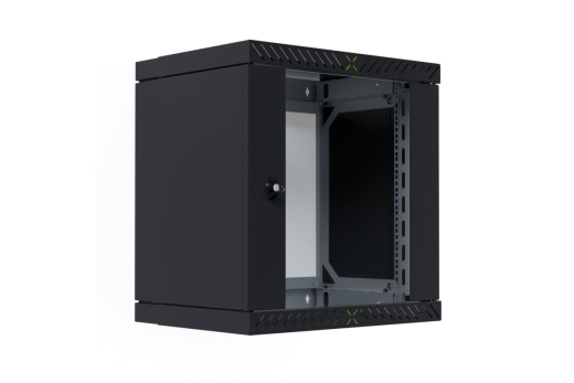 EFB 19 Wandgehäuse X-Rack mit Glastür 400-600mm 12HE schw.