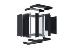 EFB 19 Wandgehäuse X-Rack mit Glastür 400-600mm 15HE schwar