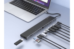 CONCEPTRONIC 14-1 Dock USB-C->2xHDMI/DP/2xUSB-C/+ 18cm sw
