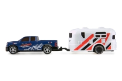 Amewi RC Pickup Die Cast mit Wohnwagen 1:64 RTR blau 6+