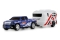 Amewi RC Pickup Die Cast mit Wohnwagen 1:64 RTR blau 6+