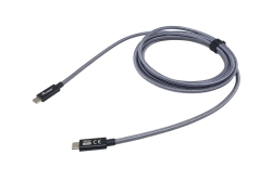 Equip Kabel USB-C3.2->C Gen2x2 PD240W St/St 3.00m schwarz