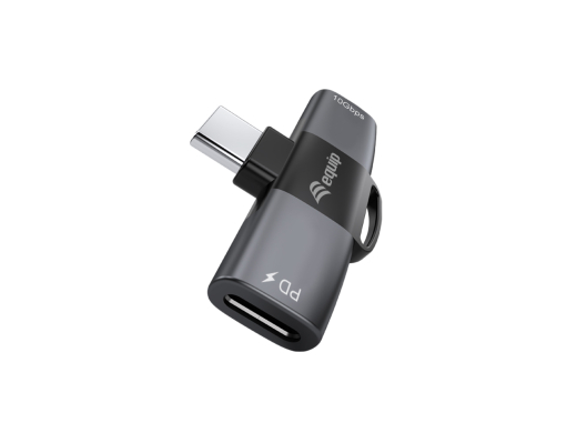 Equip Adapter USB-C->2xUSB-C 10Gbps PD 100W Alu.