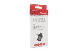 Equip Adapter USB-C->2xUSB-C 10Gbps PD 100W Alu.