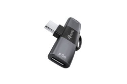 Equip Adapter USB-C->2xUSB-C 10Gbps PD 100W Alu.
