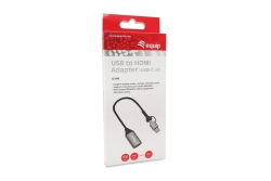 Equip Adapter USB-C/A->HDMI 1920x1080/ 60Hz Alu.