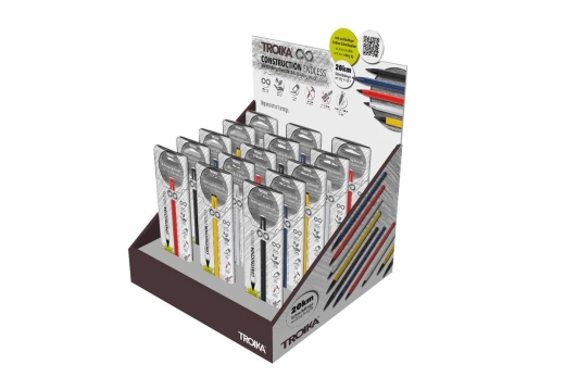 TROIKA Thekendisplay 15xCONSTRUCTION endless multi pen