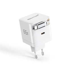 REALPOWER GaN Charger 65W weiss,65 Watt, 2x Type-C