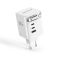 REALPOWER GaN Charger 100W weiss, 100 Watt,3xType-C,1x USB-A