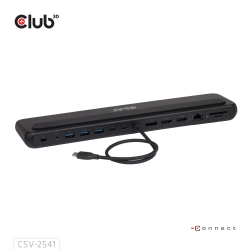 Club3D USB-C 12in1-Dock >DP1.4/2xHDMI/2xUSB-C/ 8K30Hz PD100W retail
