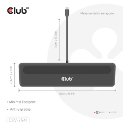 Club3D USB-C 12in1-Dock >DP1.4/2xHDMI/2xUSB-C/ 8K30Hz PD100W retail
