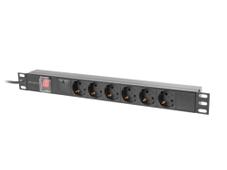 LANBERG 19 PDU-Steckdosenleiste 1U 6xSchuko 2,0m 16A sw