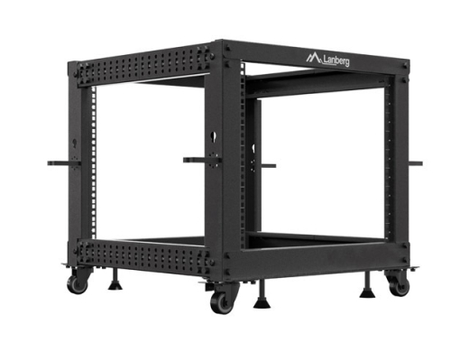 LANBERG 19 9U 600x600-1100 verstellbares, offenes Rack sw