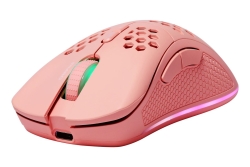 Deltaco Gaming Maus wireless, RGB, pink