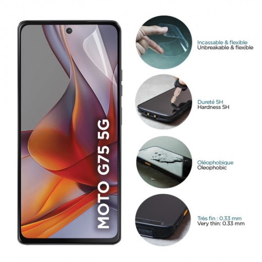 Mobilis Scr. Prot. Anti-Shock Motorola Moto G75