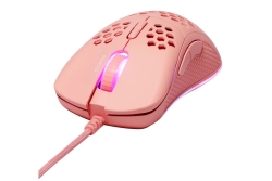 Deltaco Gaming Maus USB, RGB, pink