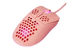 Deltaco Gaming Maus USB, RGB, pink