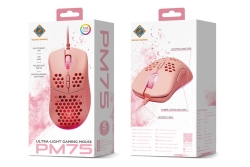 Deltaco Gaming Maus USB, RGB, pink