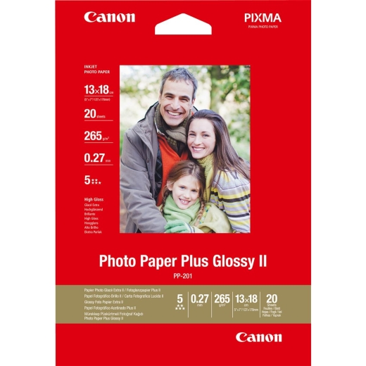 Papier Canon PP201 Fotopapier 13x18 20Bl (260g)