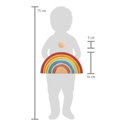 Montessori Holzbausteine Regenbogen