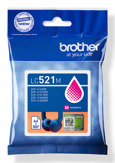 Patrone Brother LC-521M Magenta DCPJ1260x/1310x/1360x/1460x