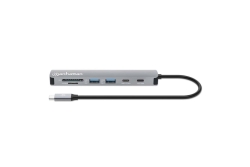 MANHATTAN USB-C PD auf HDMI 7-in-1 4K Dockingstation grau