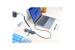 MANHATTAN USB-C PD auf HDMI 7-in-1 4K Dockingstation grau