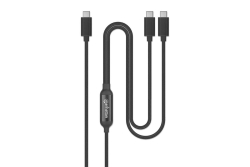 MANHATTAN Dual USB-C Ladekabel 100 W 2 m schwarz