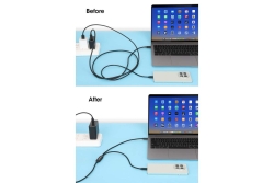 MANHATTAN Dual USB-C Ladekabel 100 W 2 m schwarz