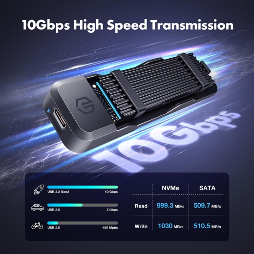 GRAUGEAR Docking Station für M.2 SSD NVMe/NGFF, Werkzeugfrei