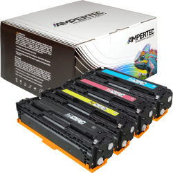 4 Ampertec Toner ersetzt HP CE320A-23A 128A Multipack KCMY