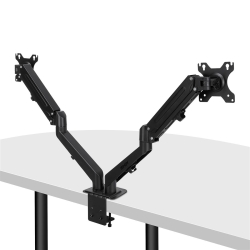 LINDY Dual Mount Desktop Gasfederarm - Schwarz