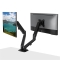 LINDY Dual Mount Desktop Gasfederarm - Schwarz