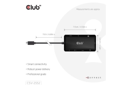 Club3D USB-C 9in1-HUB >2xHDMI/2xUSB/USB-C/LAN 4K60Hz PD100W retail