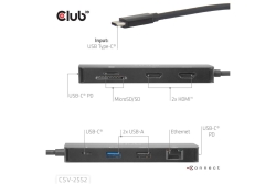 Club3D USB-C 9in1-HUB >2xHDMI/2xUSB/USB-C/LAN 4K60Hz PD100W retail