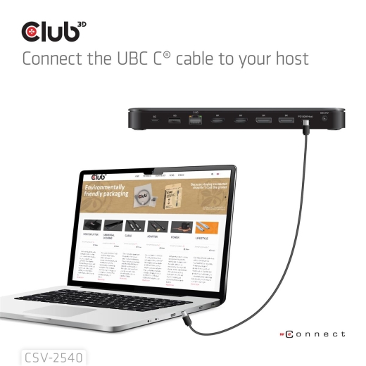 Club3D USB-C 14in1-Dock>2xDP2.1/2xHDMI/3xUSB-C 4K60Hz PD100W retail