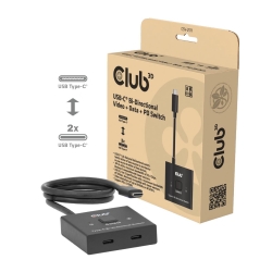 Club3D USB-C Switch 2<->1 10Gbps + 100W PD St/Bu...